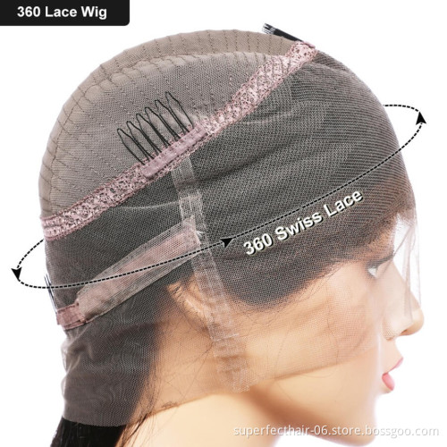 Brazilian Body Wave 13X4 360 Lace Frontal Closure Wig Pre Plucked With Baby Hair Remy Lace Front Human Hair Wigs For Black Women
